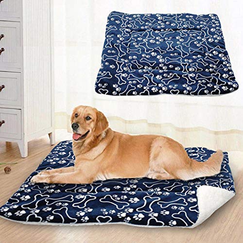 AMURAO Patrón de diseño de Ciervo de pez Hueso Manta para Mascotas Alfombra de Franela Gruesa y Suave Gato Lindo Perro Cachorro Alfombra