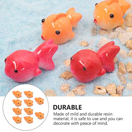 Angoily 10 Piezas Acuario Pecera Tanque Miniatura Acuario Pez Dorado Ornamento Micro Paisaje Hadas Jardín Decoración (Color Aleatorio)