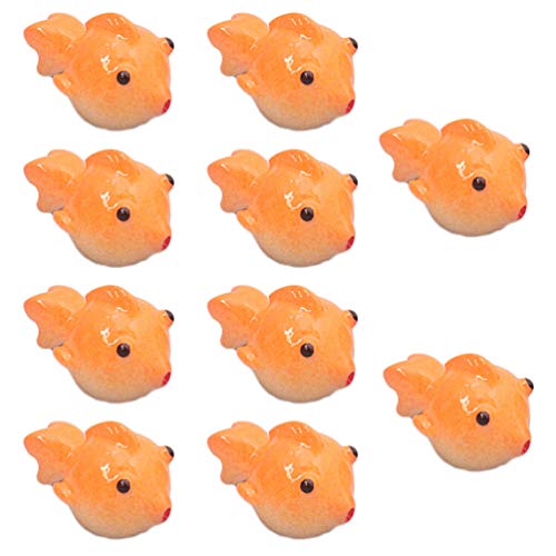 Angoily 10 Piezas Acuario Pecera Tanque Miniatura Acuario Pez Dorado Ornamento Micro Paisaje Hadas Jardín Decoración (Color Aleatorio)