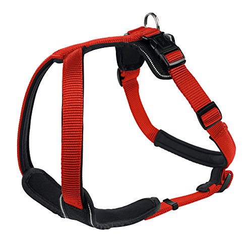 Arnés Hunter para perros, de nailon/neopreno, rojo, 73-94