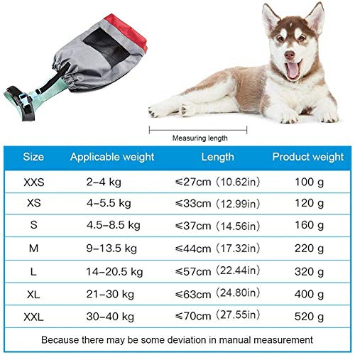 Arnes Perro Patas Traseras Gillas de Ruedas para Perros Tela de Transporte de Mascotas Bolsa de Arrastre para Caminar Perros XL
