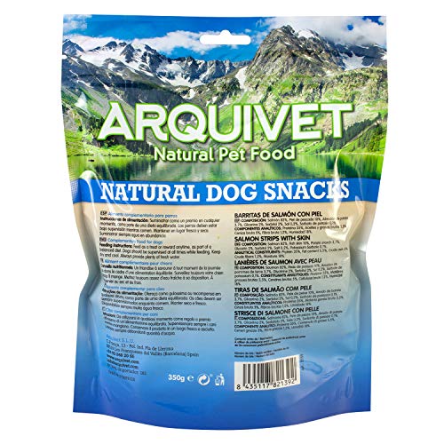 Arquivet Snack para perros Barritas de Salmón con piel - 350gr.