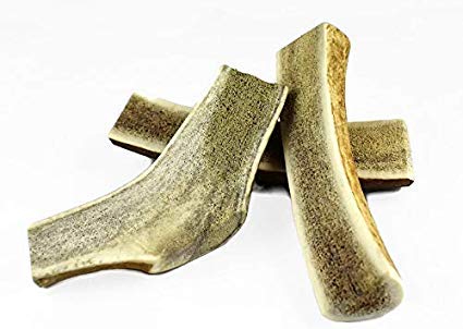 ARTISAN GIFT CO Asta de Ciervo Partida 100% Natural – (S) Peso Total 56g.+ (2 Unidades) Ideal para Cachorros, Masticadores Suaves y Perros Senior