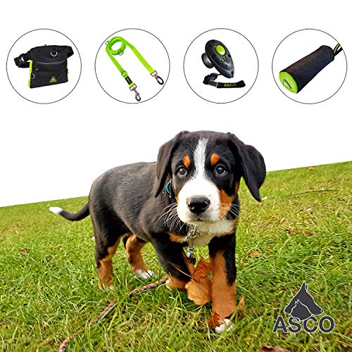 ASCO Clicker prémium, clicker de Dedo para Entrenamiento, clicker Profesional para Perros, Gatos y Caballos, adiestramiento de Perros con clicker, Azul AC04F