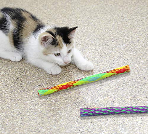 ASFINS Muelle Colorido Juguete, 24 Piezas Juguetes para Gato con Muelles para Gato Interactivos Duraderos para Gato Gatito Mascotas Regalo de Novedad, 13cm, Colores Aleatorios