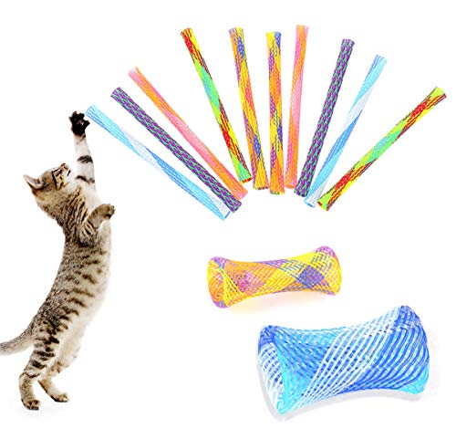 ASFINS Muelle Colorido Juguete, 24 Piezas Juguetes para Gato con Muelles para Gato Interactivos Duraderos para Gato Gatito Mascotas Regalo de Novedad, 13cm, Colores Aleatorios