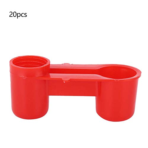 AUNMAS 20Pcs Plástico Bebedero para pájaros Alimentador Botella de Agua de Soda Granja Herramienta de alimentación para Beber Equipo de Fuente de Agua para Pollo de Paloma