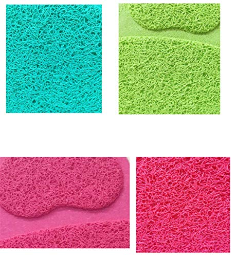 Authda Alfombrilla Antideslizante y Resistente al Agua para Gatos Perros Comida para Gatos Alfombra de Piso de protección Duradera y no tóxica Bandeja de Arena para Gatos Varias Formas