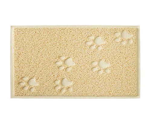 Authda Alfombrilla Antideslizante y Resistente al Agua para Gatos Perros Comida para Gatos Alfombra de Piso de protección Duradera y no tóxica Bandeja de Arena para Gatos Varias Formas