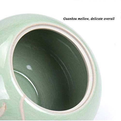 AWAING Urnas para Cenizas Tapón de Tuerca metálico cerámico de Doble Capa urnas funerarias urna de cremación urnas Humana Pet Memorial Cubos de Basura domésticos herméticas cremación urna for Cenizas
