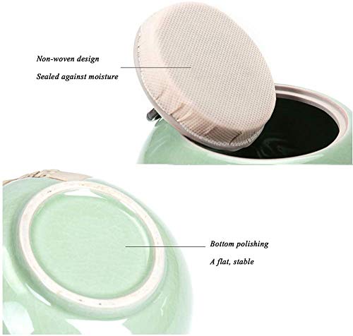 AWAING Urnas para Cenizas Tapón de Tuerca metálico cerámico de Doble Capa urnas funerarias urna de cremación urnas Humana Pet Memorial Cubos de Basura domésticos herméticas cremación urna for Cenizas