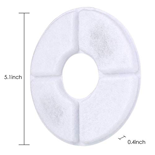 Babysbreath17 4pcs / Set del Gato de Agua Fuente relacement Filtros Carbón Activado dispensador del Agua del Filtro para Mascotas Fuente de Agua de Flor