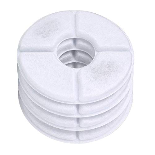 Babysbreath17 4pcs / Set del Gato de Agua Fuente relacement Filtros Carbón Activado dispensador del Agua del Filtro para Mascotas Fuente de Agua de Flor