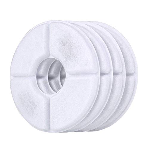 Babysbreath17 4pcs / Set del Gato de Agua Fuente relacement Filtros Carbón Activado dispensador del Agua del Filtro para Mascotas Fuente de Agua de Flor