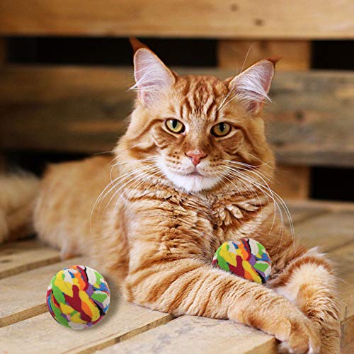 Balacoo 10 Unidades de Bolas de Espuma Coloridas para Gatos Bolas de Lana para Gatos Juguetes Interactivos para Gatos Perros Juguetes para Mascotas Suministros para Gatos Gatitos