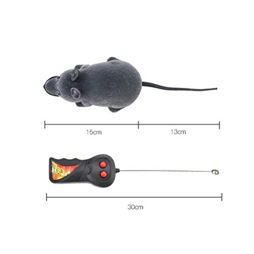 Balacoo 2 Piezas Gato Eléctrico Persiguiendo Ratones Control Remoto Rata Gatito Juguete Juguete para Mascotas Jugando Juguete Perro Gato Juguete Interactivo en Movimiento (Color Aleatorio sin Batería)