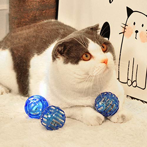 Balacoo 3Pcs Juguetes de Bola para Gatos Bola de Luz Flash Juguetes Interactivos para Gatitos Dispensador de Golosinas para Gatos Juguete para Mejorar La Relación Entre La Mascota Y El