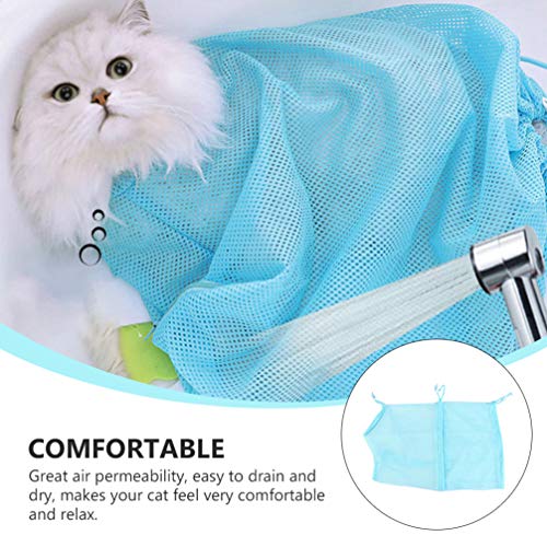 Balacoo Bolsa de Baño para Gatos Bolsa de Aseo para Gatos Bolsa de Ducha para Limpieza de Perros Antiarañazos Bolsa de Retención Antimordidas para Gatos para Uñas