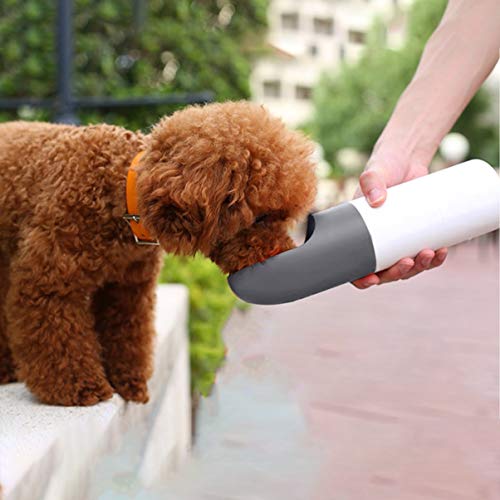 Balacoo Botella de Agua de Perro para Caminar 2 en 1 Comida para Perros y Beber El Agua de Transporte de Mascotas Dispensador de Agua la Taza Portable para El Recorrido al Aire Libre para Caminar