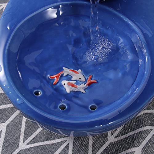 Balacoo Fuente de Agua del Gato Dispensador de Agua Automático para Mascotas Forma de Loto Recipiente para Agua Potable para Gatos Perros Mascotas Múltiples
