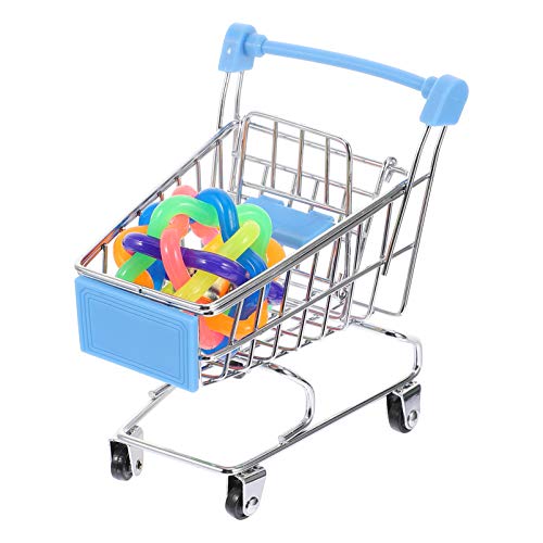 Balacoo Juguetes de Loro- 2 Piezas de Periquitos Juguetes de Construcción Juguetes para Masticar Mini Carrito de Compras Juguete Educativo Juguete para Masticar con Pelota para Cockatiel