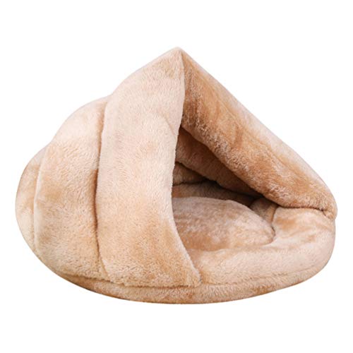 Balacoo Mascotas Zona de Dormir Abrazo Cueva Cabaña Escondite Tienda de Campaña para Mascotas Casa Autocalentamiento Cama Interior para Dormir para Perros Y Gatos 37 * 50 * 29 Cm