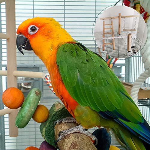 Balacoo Pájaro Columpio-1 Juego Mascotas Loro Juguetes De Pie Pájaros Mascotas Jaula Loro Juguete Pájaro Percha Columpio Barra de Pie Escalera Juguetes de Madera