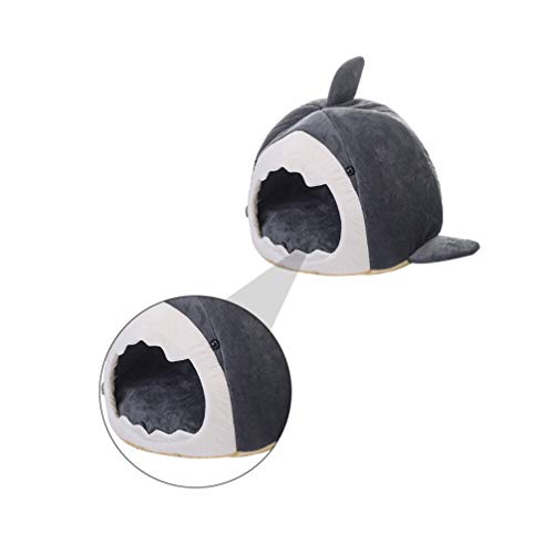 Balacoo Tiburón Perro Gato Cama Lavable para Mascotas Casa Nido Cueva Camas para Perros Pequeños Medianos Cachorros de Gato