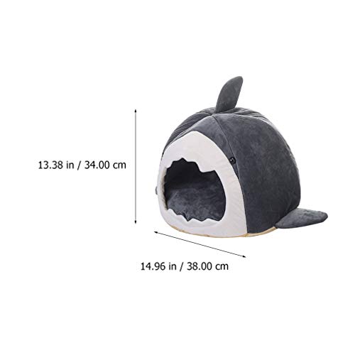 Balacoo Tiburón Perro Gato Cama Lavable para Mascotas Casa Nido Cueva Camas para Perros Pequeños Medianos Cachorros de Gato