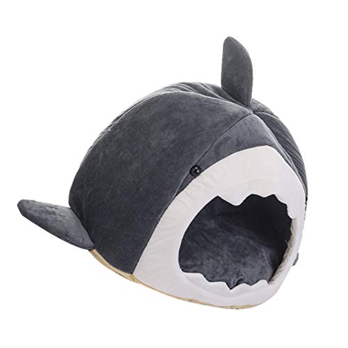 Balacoo Tiburón Perro Gato Cama Lavable para Mascotas Casa Nido Cueva Camas para Perros Pequeños Medianos Cachorros de Gato