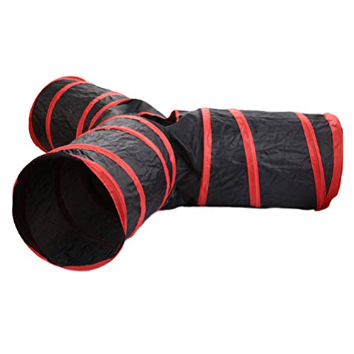Balacoo Túnel de Gato para Gatos de Interior Tubo Juguetes para Gatos Kitty Tunnel Bored Peek Hole Toy 3 Way Plegable para Cachorro Kitten Rabbit