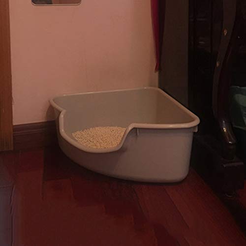 Bandeja Sanitaria Esquinera para Gatos Caja De Arena para Gatos Abierta Bandeja Sanitaria Plástica