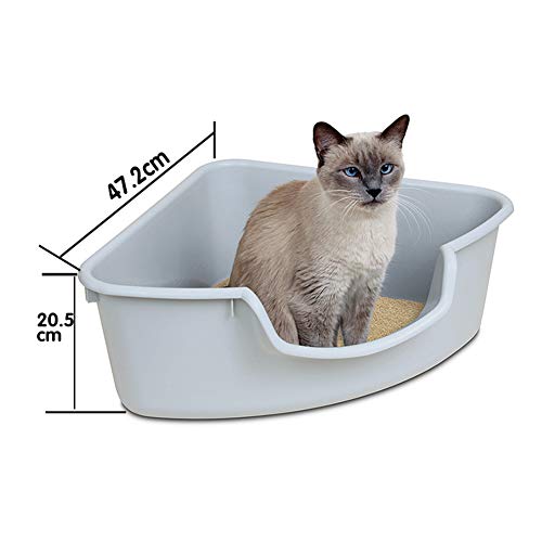Bandeja Sanitaria Esquinera para Gatos Caja De Arena para Gatos Abierta Bandeja Sanitaria Plástica