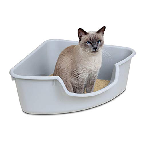 Bandeja Sanitaria Esquinera para Gatos Caja De Arena para Gatos Abierta Bandeja Sanitaria Plástica