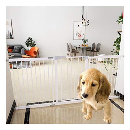 Barreras de puerta Valla Seguridad Infantil Bebé Puertas De Seguridad For Mascotas Auto Cierre Cerradura Interior Anti-gatos Valla A Través De Altura Aislamiento Valla Jaula De Puerta Barandilla Monta