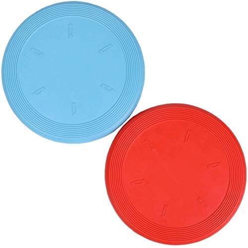 Basic Juguete Perro Flyer, Paquete de 2, (Rojo + Azul) 7,5 Pulgadas