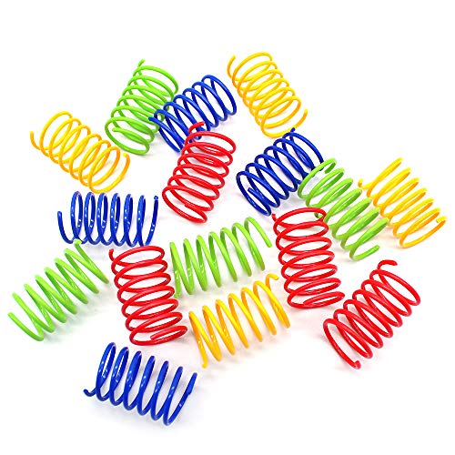 Baven 16pcs Juguete Colorido del Gato Primavera Plástico para Gato Gatito Mascotas Novedad Regalo