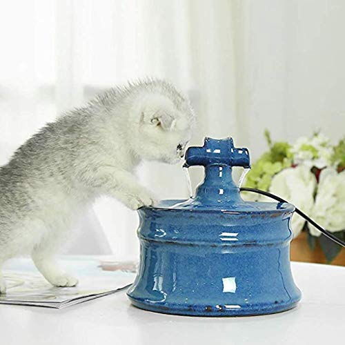 Bebedero Gatos Circulación Filtro gato inteligente automático dispensador de agua de la fuente Cat Suministros de cerámica automático de alimentación for mascotas Dispensador de agua Fuente para Masco