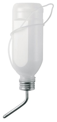 Bebedero para conejos 500 ml de plástico con tubo de aluminio