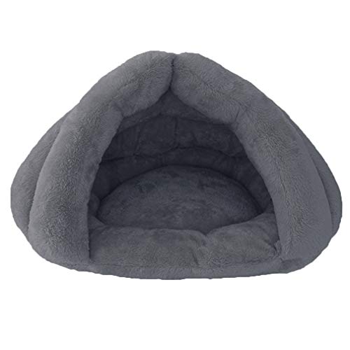 Beskie Tienda de campaña para mascotas, para gatos pequeños, medianos y perros, saco de dormir grueso de forro polar cálido, cama para perro, cuna madriguera, agujero iglú