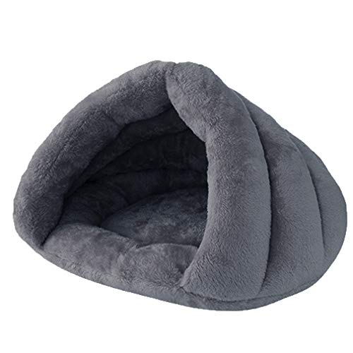 Beskie Tienda de campaña para mascotas, para gatos pequeños, medianos y perros, saco de dormir grueso de forro polar cálido, cama para perro, cuna madriguera, agujero iglú