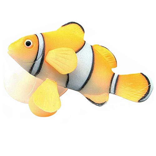 Bestgle 4 Piezas Peces Artificiales de Acuario para decoración de Acuario realistas Peces móviles flotantes Decoración de Tanque de Peces Adorno Flotante