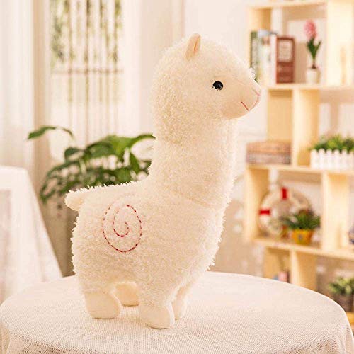 Bigbarry Cómodo Alpaca Animal Relleno, Felpa Suave de Dibujos Animados Lindo For la Almohadilla del Juguete de la Muchacha 8,4 Pulgadas Natural