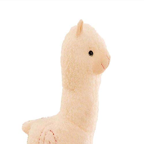 Bigbarry Cómodo Alpaca Animal Relleno, Felpa Suave de Dibujos Animados Lindo For la Almohadilla del Juguete de la Muchacha 8,4 Pulgadas Natural