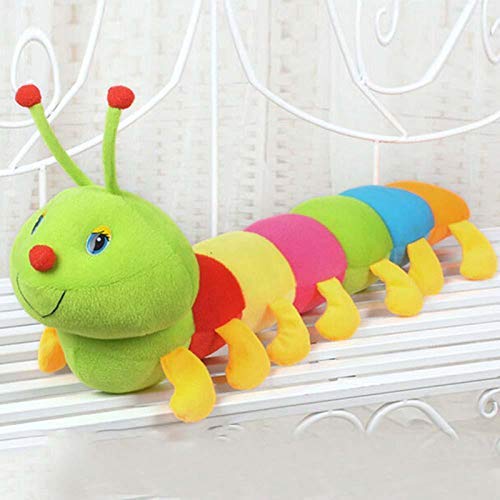 Bigbarry Cómodo Colorido Largo Gusano rellena Felpa Juguetes de la muñeca Suave Gusano Cojín Regalo For el cumpleaños Natural