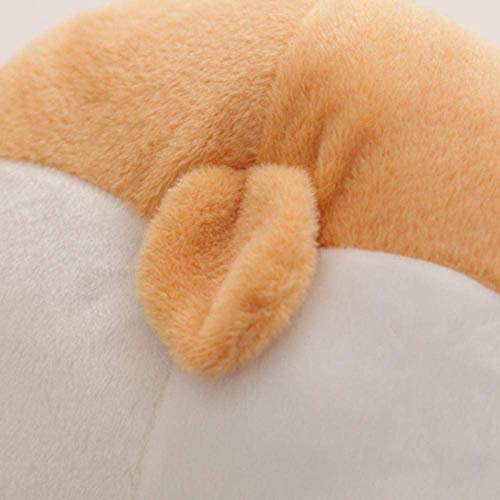 Bigbarry Cómodo Perro de Peluche Animal, Lindo Throw Perro Almohadilla de la Felpa del Amortiguador del sofá Toy 7,5 Pulgadas Natural