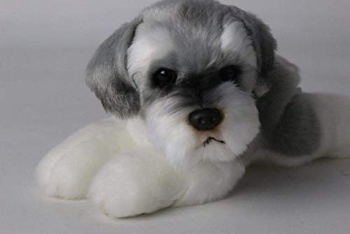Bigbarry Cómodo Perro Relleno de Animal, Perro Almohadilla de la Felpa de simulación Soft Fur Animal Lindo de 7,5 Pulgadas Natural