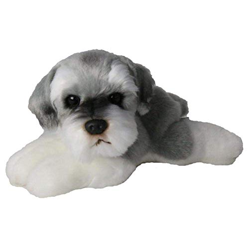 Bigbarry Cómodo Perro Relleno de Animal, Perro Almohadilla de la Felpa de simulación Soft Fur Animal Lindo de 7,5 Pulgadas Natural