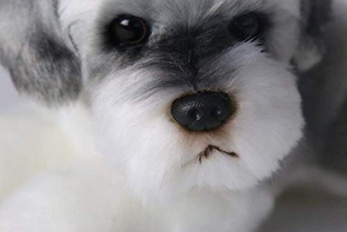 Bigbarry Cómodo Perro Relleno de Animal, Perro Almohadilla de la Felpa de simulación Soft Fur Animal Lindo de 7,5 Pulgadas Natural