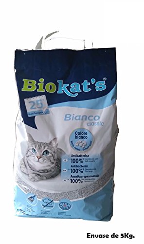 Biokat's Arena lecho Gatos Bianco Classic 5Kg antibacteriana y Absorbente 100%